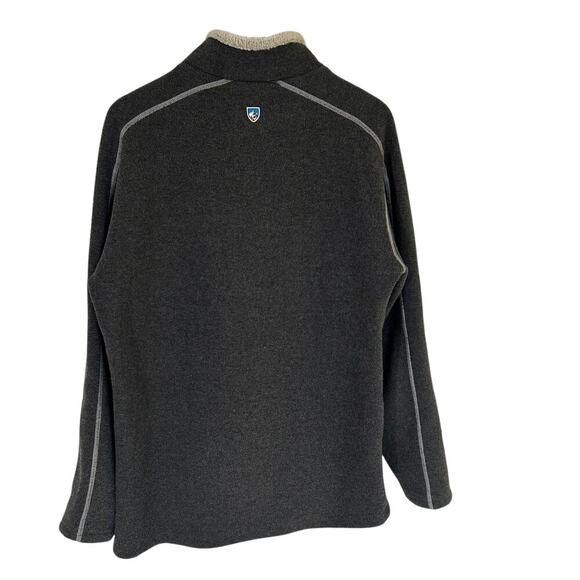 KUHL Women’s Alfpaca 1/4 Zip Gray Pullover Fleece Size L Ourdoors Activewear - Picture 4 of 8
